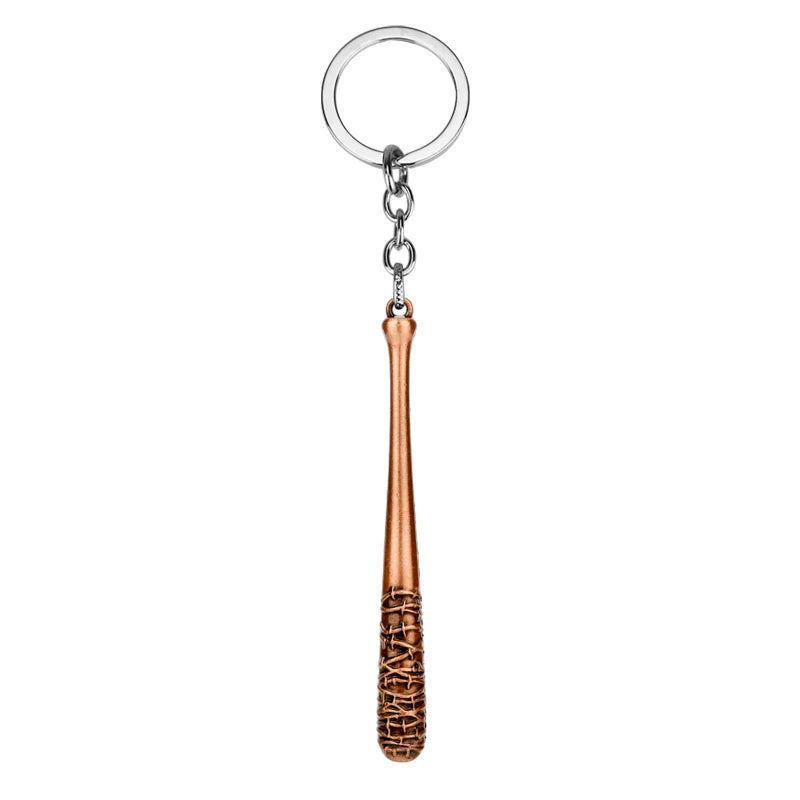 The Walking Dead Metal Negan Lucille Mini Baseball Bat Ball Pendant Keychain Accessories Women Men Jewelry