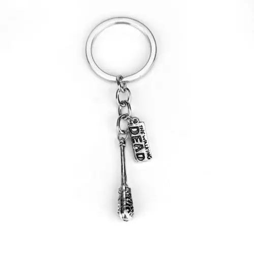 The Walking Dead Metal Negan Lucille Mini Baseball Bat Ball Pendant Keychain Accessories Women Men Jewelry