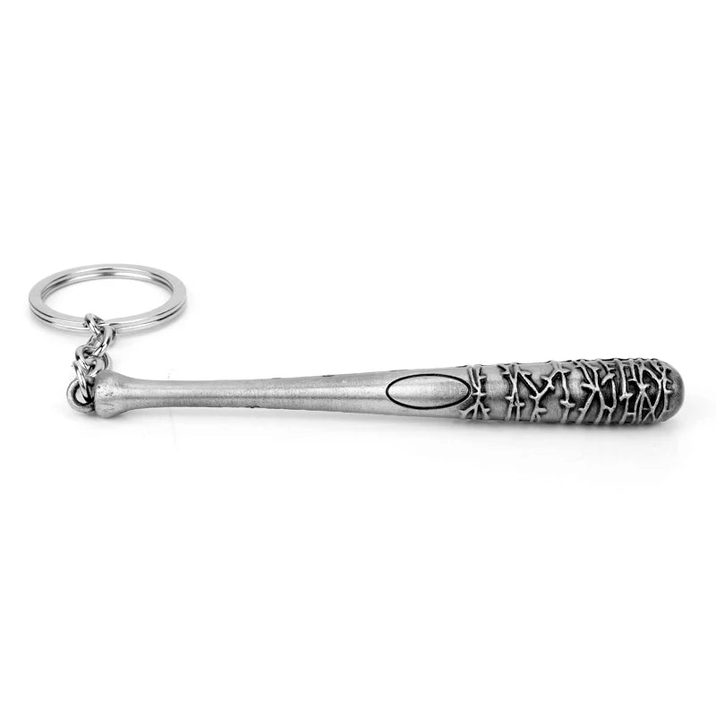 The Walking Dead Metal Negan Lucille Mini Baseball Bat Ball Pendant Keychain Accessories Women Men Jewelry