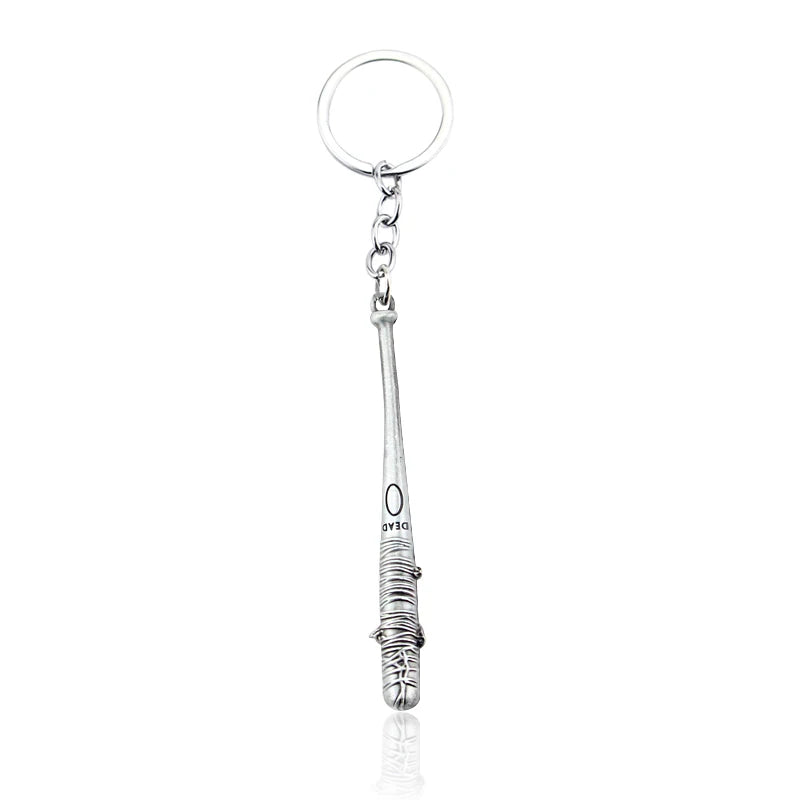 The Walking Dead Metal Negan Lucille Mini Baseball Bat Ball Pendant Keychain Accessories Women Men Jewelry