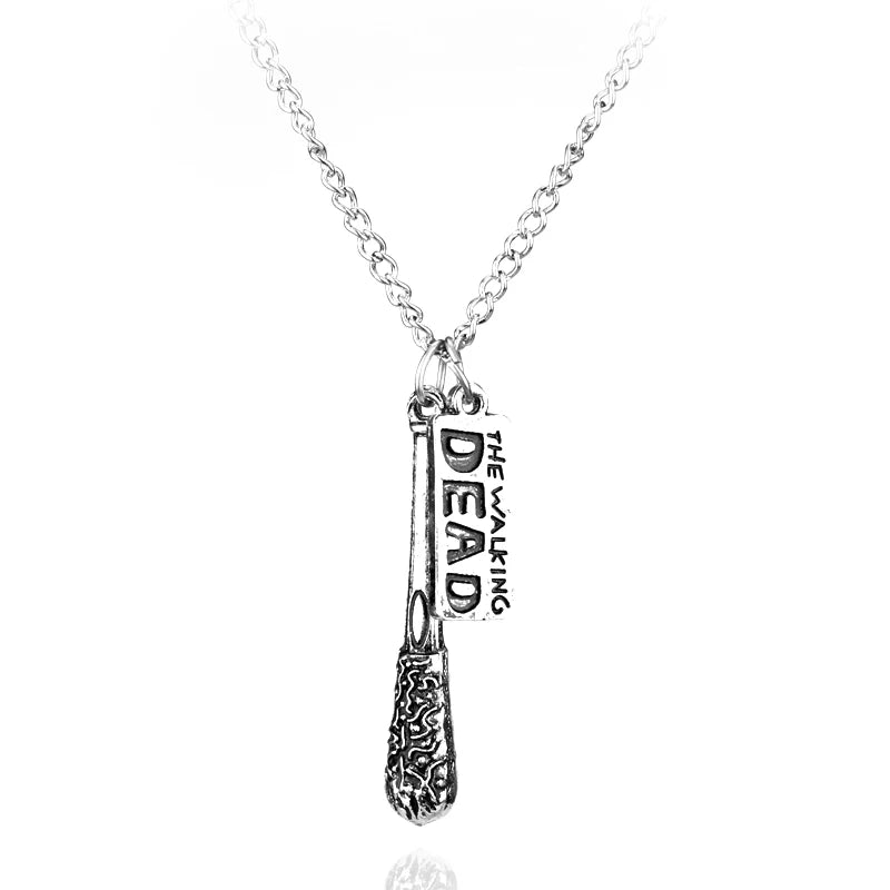 The Walking Dead Metal Negan Lucille Mini Baseball Bat Ball Pendant Keychain Accessories Women Men Jewelry