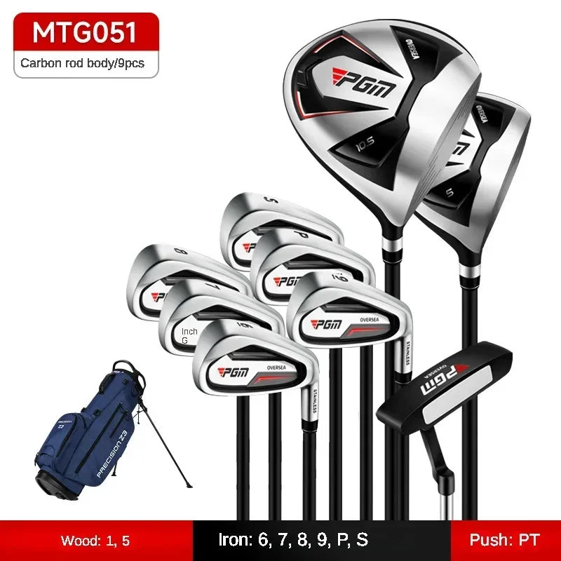 PGM Men's Golf Clubs Sets Right Handded Complete Beginner's Full Golf Set 9/12 Branch High Fault Tolerance Golf Supplies MTG051