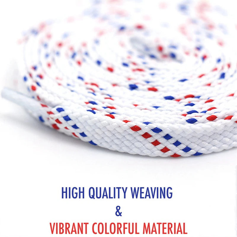 New Shoelaces for Sneakers Flat Shoelace Original Twill Two-Tone Pattern Premium Colorful Shoe Laces Athletic Unisex Shoestring