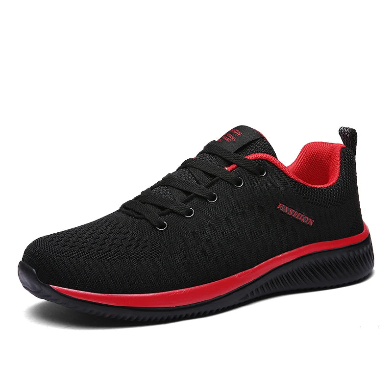 Men Running Sneakers Lightweight Athletic Shoes Classical Mesh Breathable Lace-up Outdoor Walking Shoes Male Tennis Shoes