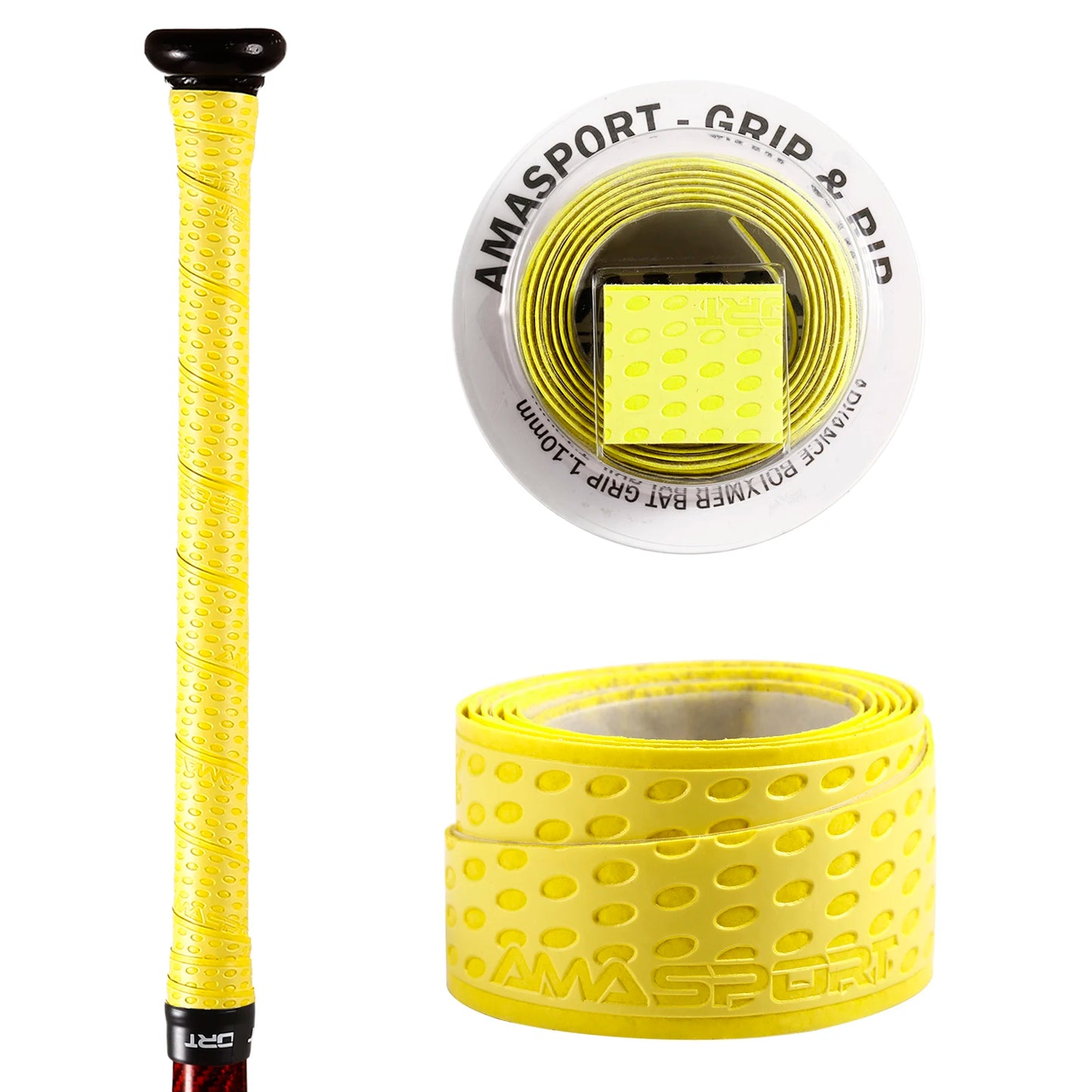 AMASPORT Anti-Slip Overgrip Softball Baseball Bat Grip Tapes Pink Sweatband