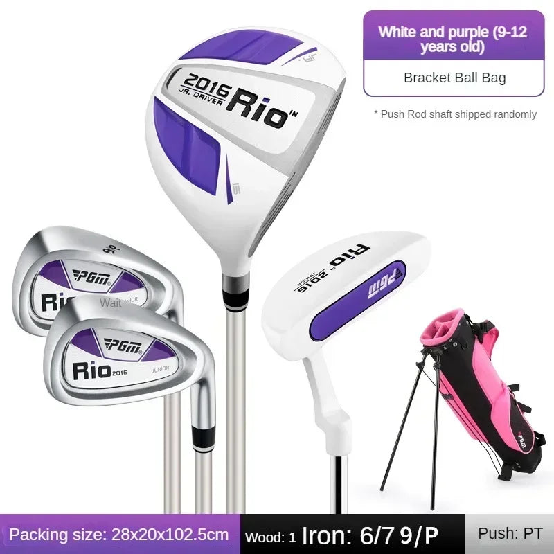 PGM Children's Golf Clubs, Complete Set of Golf Clubs, Beginner Practice Set for Boys and Girls JRTG004