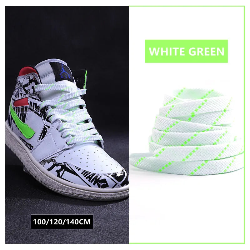 New Shoelaces for Sneakers Flat Shoelace Original Twill Two-Tone Pattern Premium Colorful Shoe Laces Athletic Unisex Shoestring