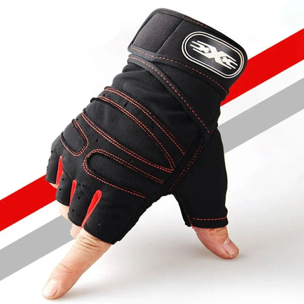 Cycling Half Finger Gloves MTB Road Bike Breathable Cycling Gloves Fitness Heavyweight Training gloves Sports Cycling Equipment