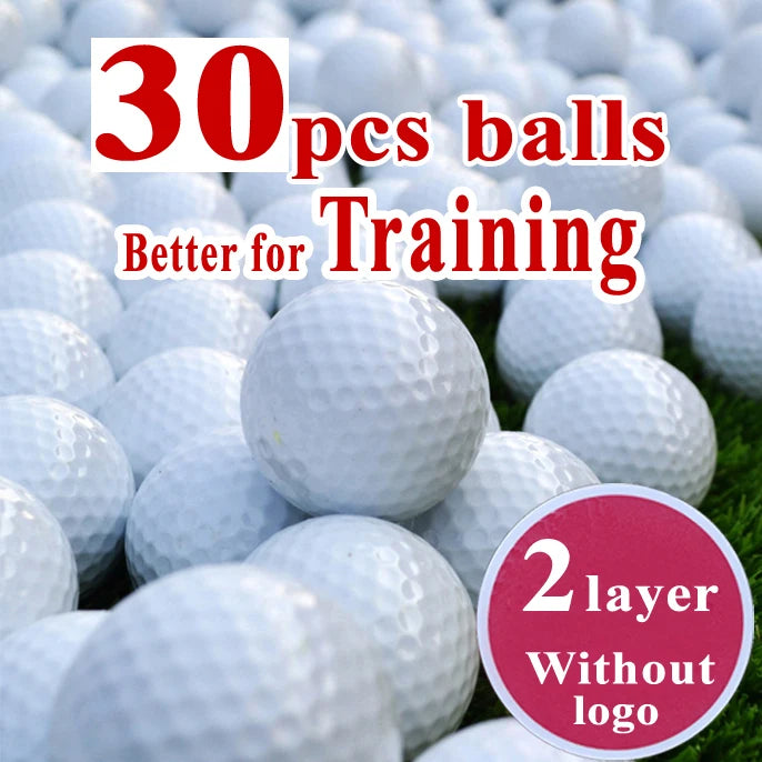 PGM 30 pcs Professional Match Level 3 Layer Golf Balls with Mark Metal Storage Basket Resilient Rubber Club Swing Trainer Ball
