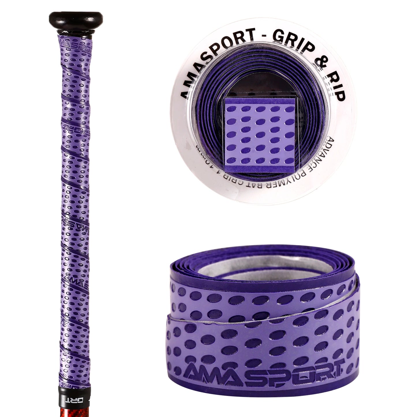 AMASPORT Anti-Slip Overgrip Softball Baseball Bat Grip Tapes Pink Sweatband