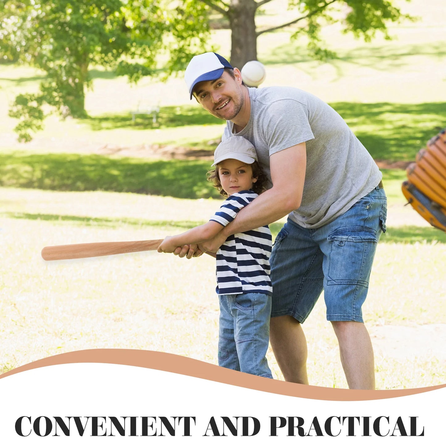 Solid Wood Baseball Bat Portable Training Stick Vintage Exercising Adult Lightweight for Playing Supply Bats Practical