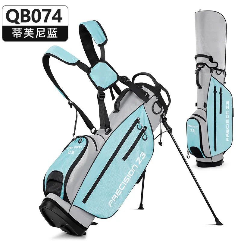 PGM Portable Golf Stand Bag with Braces Men Women Bracket Stand Support Lightweight Golf Bagpack Adult Golf Club Bag QB074