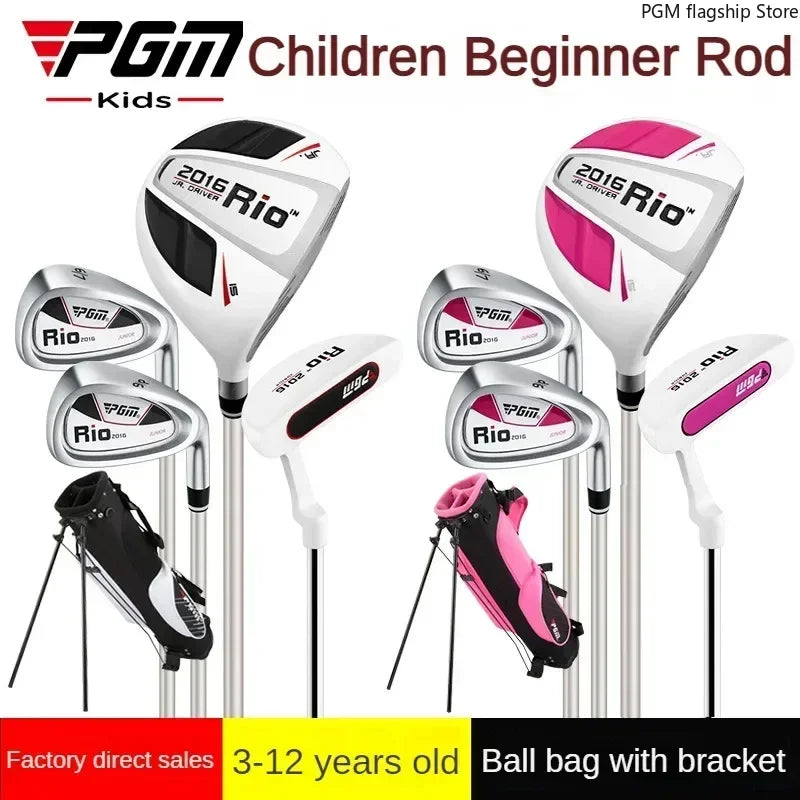 PGM Children's Golf Clubs, Complete Set of Golf Clubs, Beginner Practice Set for Boys and Girls JRTG004