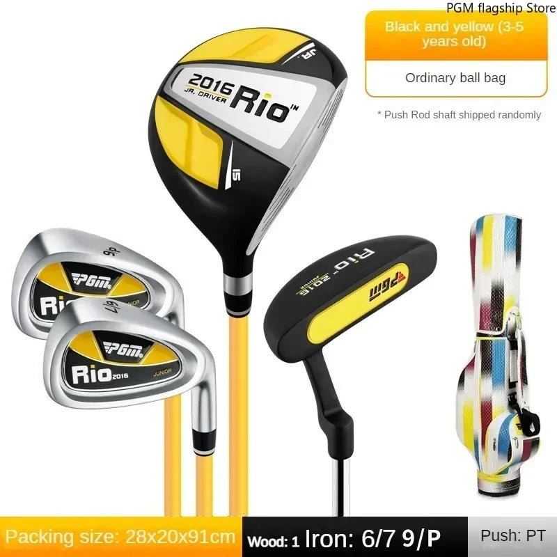 PGM Children's Golf Clubs, Complete Set of Golf Clubs, Beginner Practice Set for Boys and Girls JRTG004