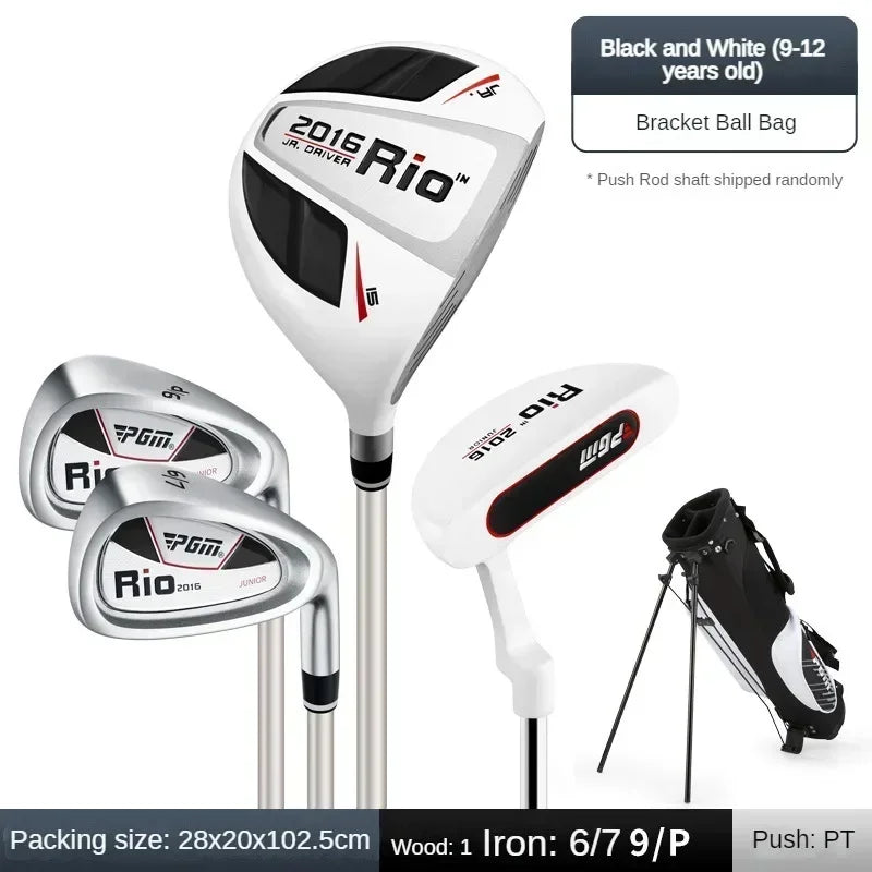 PGM Children's Golf Clubs, Complete Set of Golf Clubs, Beginner Practice Set for Boys and Girls JRTG004