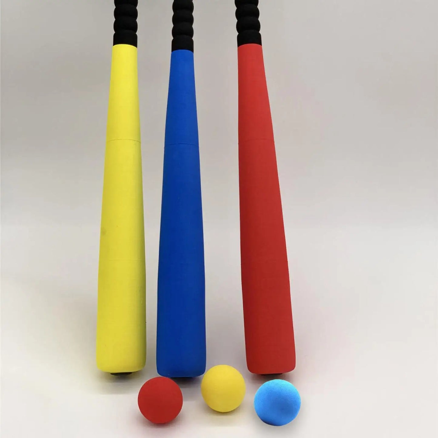 Kids Foam Baseball Bat and Ball 21 inch Lightweight Safe Toy EVA Softball Bat Tball Bat for Indoor Outdoor Learning Game Playing