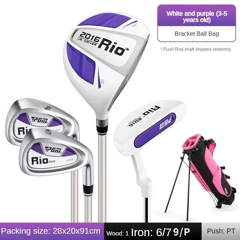 PGM Children's Golf Clubs, Complete Set of Golf Clubs, Beginner Practice Set for Boys and Girls JRTG004