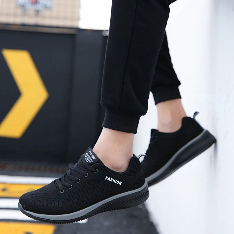 2025 Men Running Walking Knit Shoes Fashion Casual Sneakers Breathable Sport Athletic Gym Lightweight Men Sneakers Casual Shoes