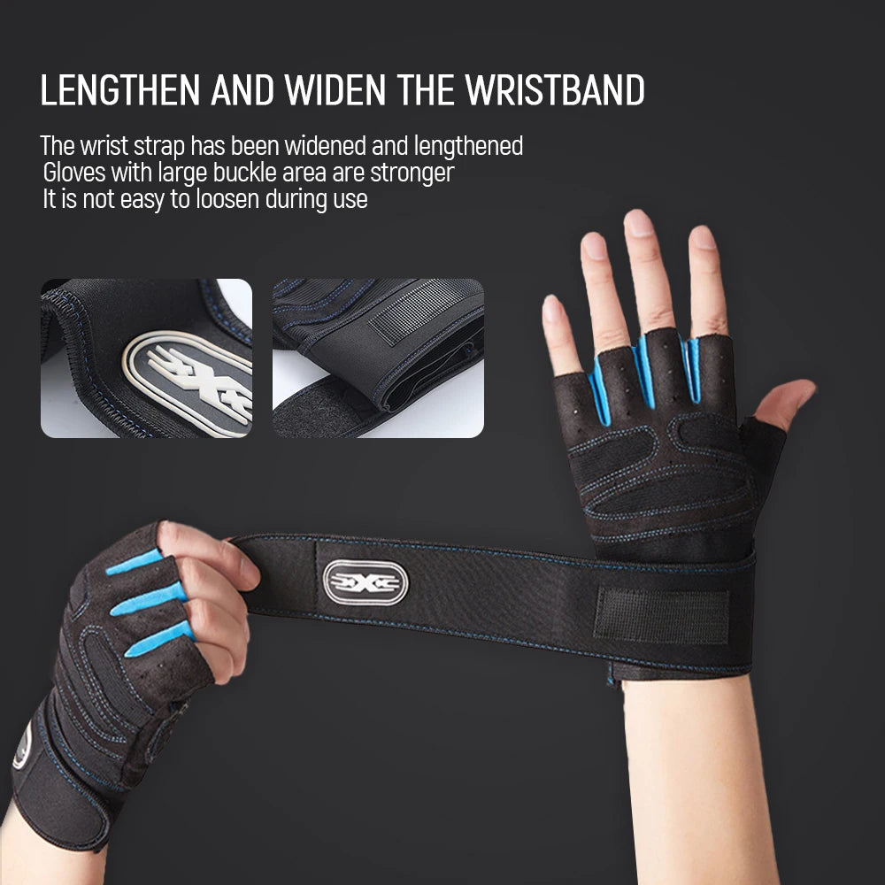 Cycling Half Finger Gloves MTB Road Bike Breathable Cycling Gloves Fitness Heavyweight Training gloves Sports Cycling Equipment