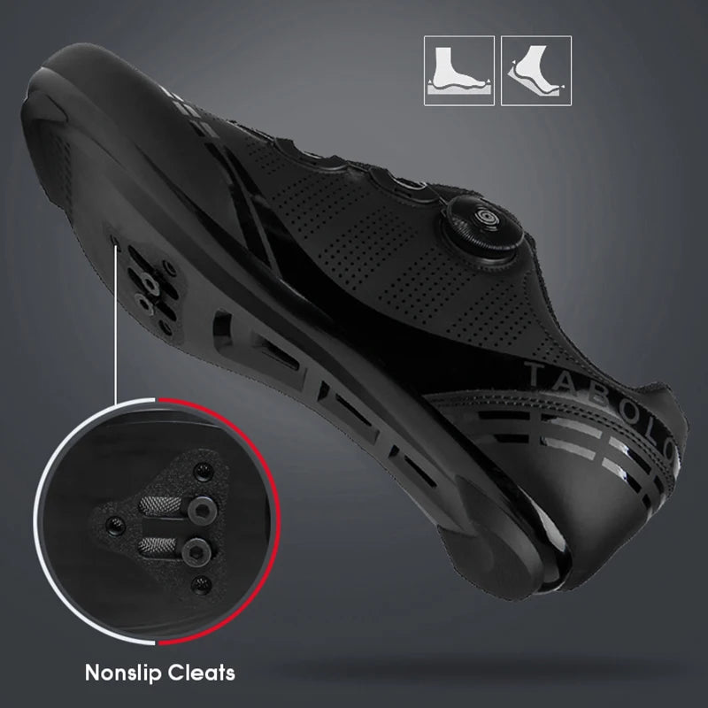 Men's Cycling Shoes Road Bike Shoes Self-locking Cleats Speed Cycling Sneakers Outdoor Racing Route Athletic Bicycle Footwear