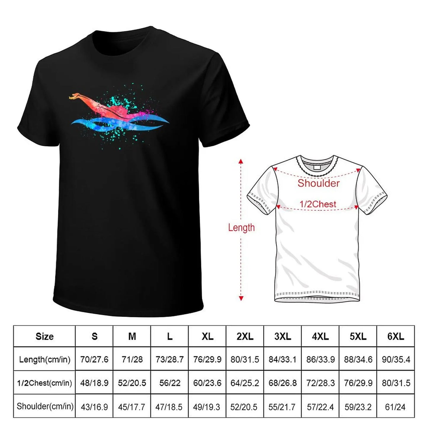 Backstroke Swimming, Watercolour Sports, Swimmer Gifts T-Shirt cheap stuff customs sweat sublime mens workout shirts