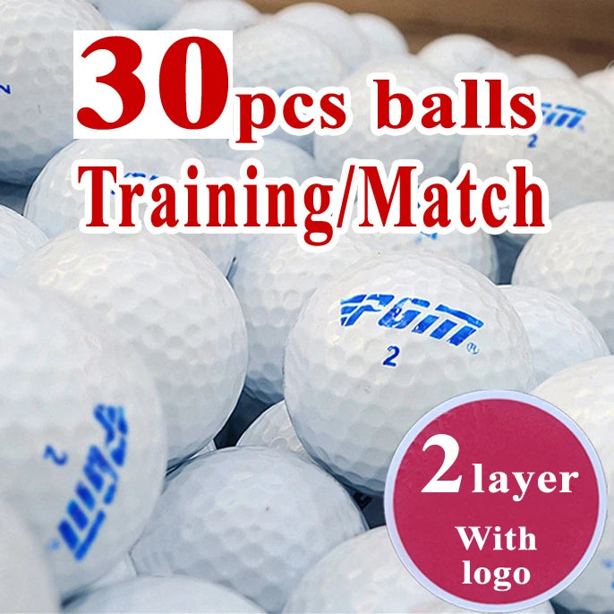 PGM 30 pcs Professional Match Level 3 Layer Golf Balls with Mark Metal Storage Basket Resilient Rubber Club Swing Trainer Ball