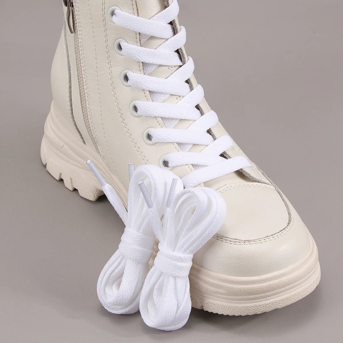 1 Pair Flat Cotton Shoe laces, 5/16" Wide Shoelaces for Athletic Running Sneakers Shoes Boot Strings,Polyester Flat Shoelaces