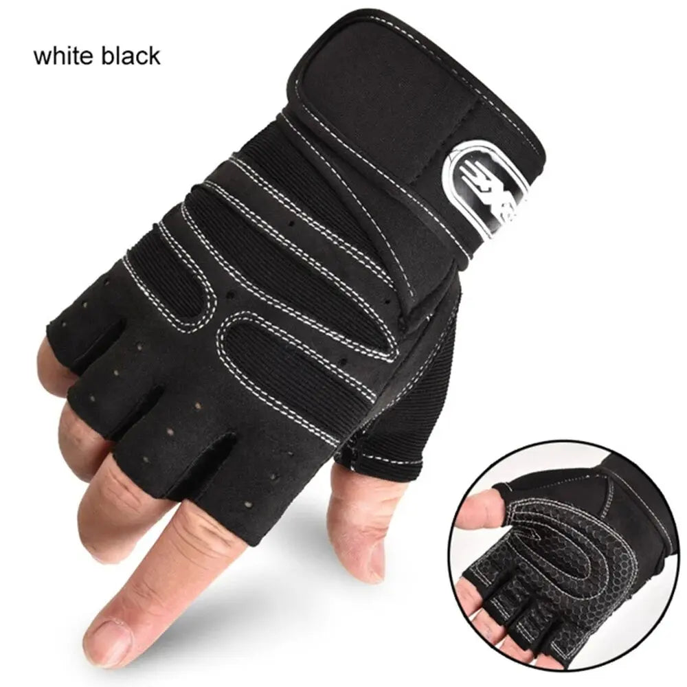 Cycling Half Finger Gloves MTB Road Bike Breathable Cycling Gloves Fitness Heavyweight Training gloves Sports Cycling Equipment