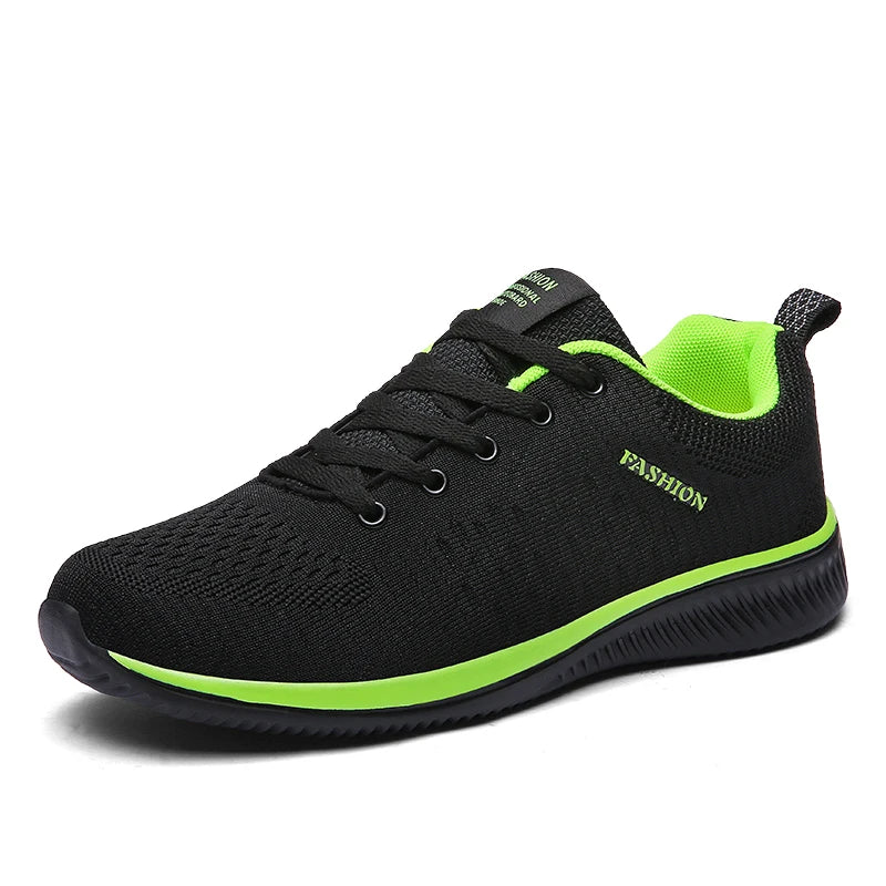 Men Running Sneakers Lightweight Athletic Shoes Classical Mesh Breathable Lace-up Outdoor Walking Shoes Male Tennis Shoes