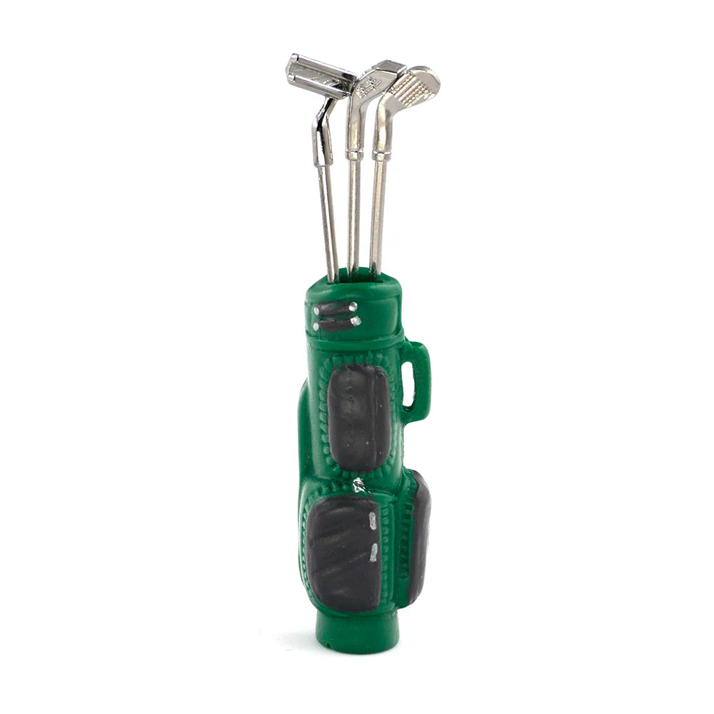 1/12 Dollhouse Miniature Accessories Mini Golf Clubs with Bag Model Toys for Doll House Decoration