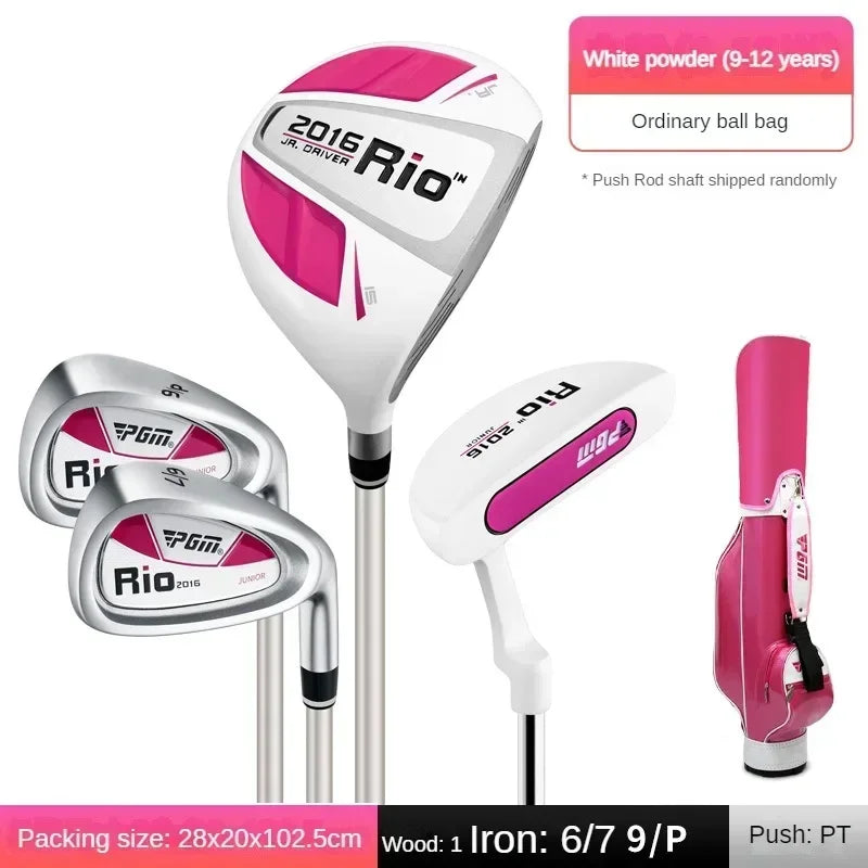 PGM Children's Golf Clubs, Complete Set of Golf Clubs, Beginner Practice Set for Boys and Girls JRTG004