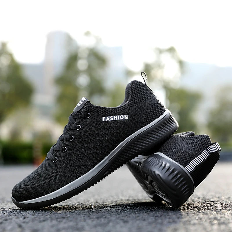 2025 Men Running Walking Knit Shoes Fashion Casual Sneakers Breathable Sport Athletic Gym Lightweight Men Sneakers Casual Shoes