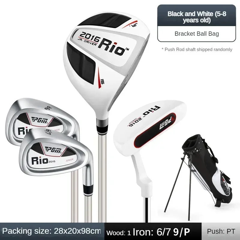 PGM Children's Golf Clubs, Complete Set of Golf Clubs, Beginner Practice Set for Boys and Girls JRTG004