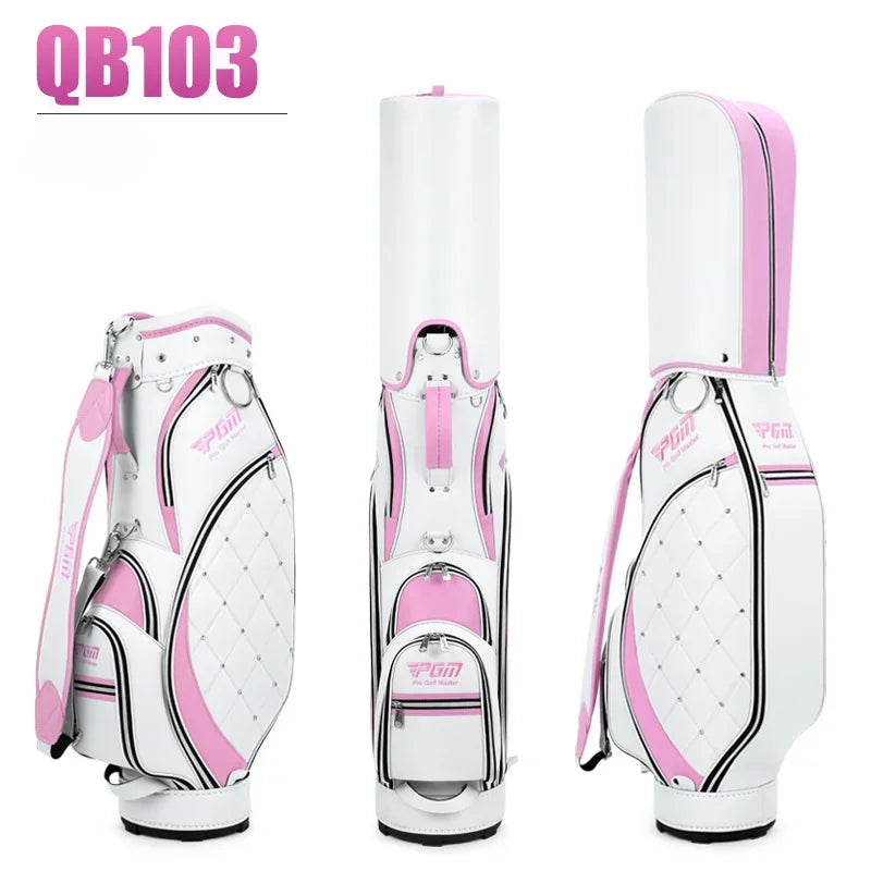PGM Women Golf Bag Portable Thickened Waterproof Cloth Ball Bag GOLF Wear Resistant High Quality Light TPU Golf Clubs Bag QB103