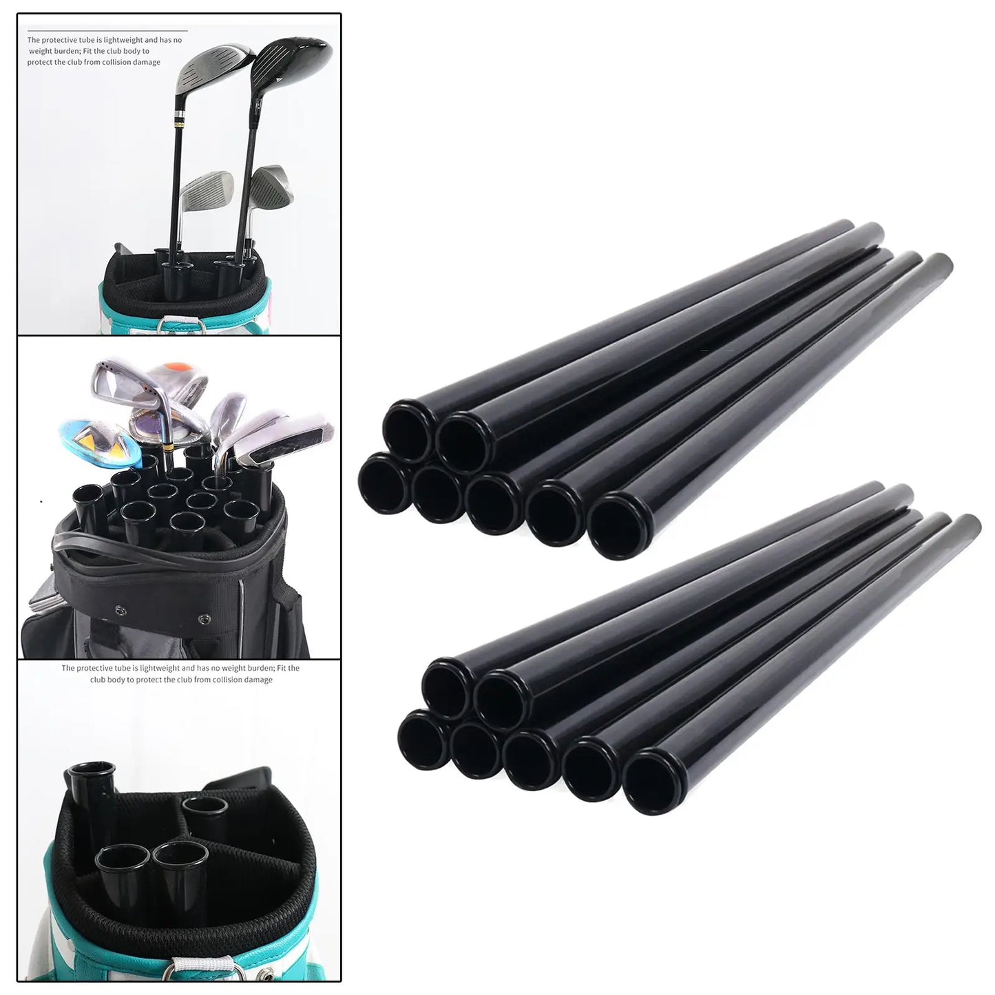 1-14 Pcs Golf Club Tube Bag Tubes Protector for Clubs Golfer Gift Outdoor Portable Golf Club Organizer Golf Training Universal