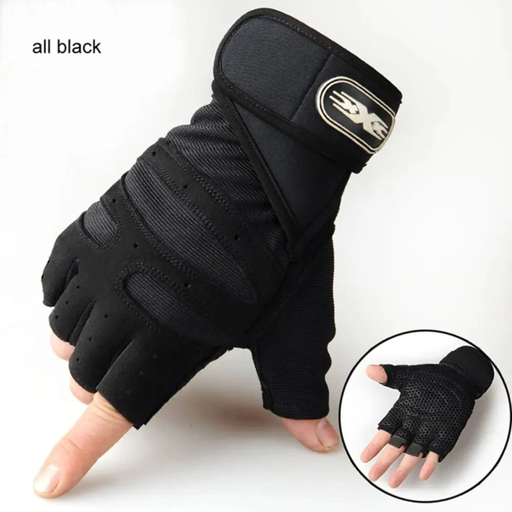 Cycling Half Finger Gloves MTB Road Bike Breathable Cycling Gloves Fitness Heavyweight Training gloves Sports Cycling Equipment