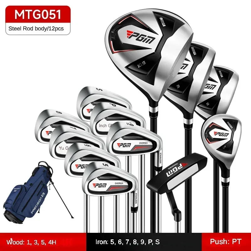 PGM Men's Golf Clubs Sets Right Handded Complete Beginner's Full Golf Set 9/12 Branch High Fault Tolerance Golf Supplies MTG051