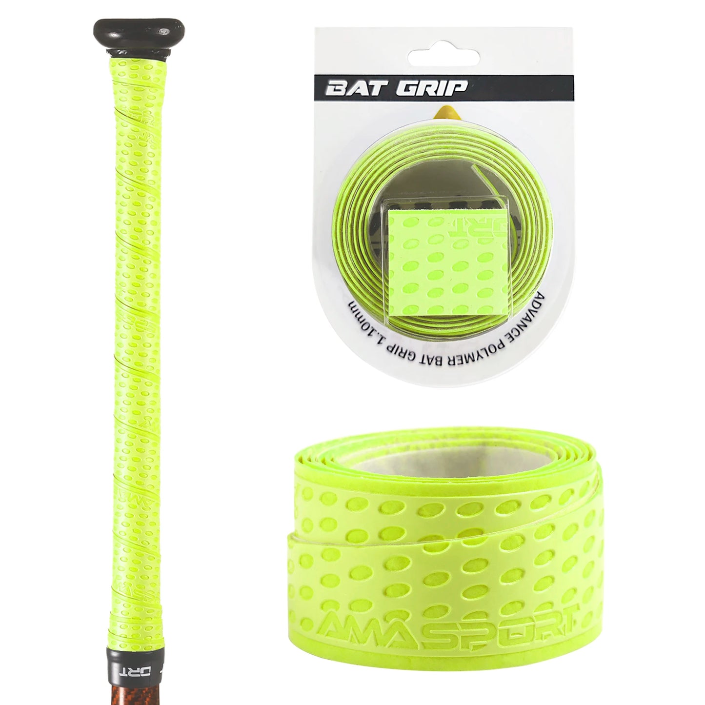 AMASPORT Baseball Bat Tap Grips Pure Color For More Comfortable Experience Sports and Entertainment Baseball Accessories