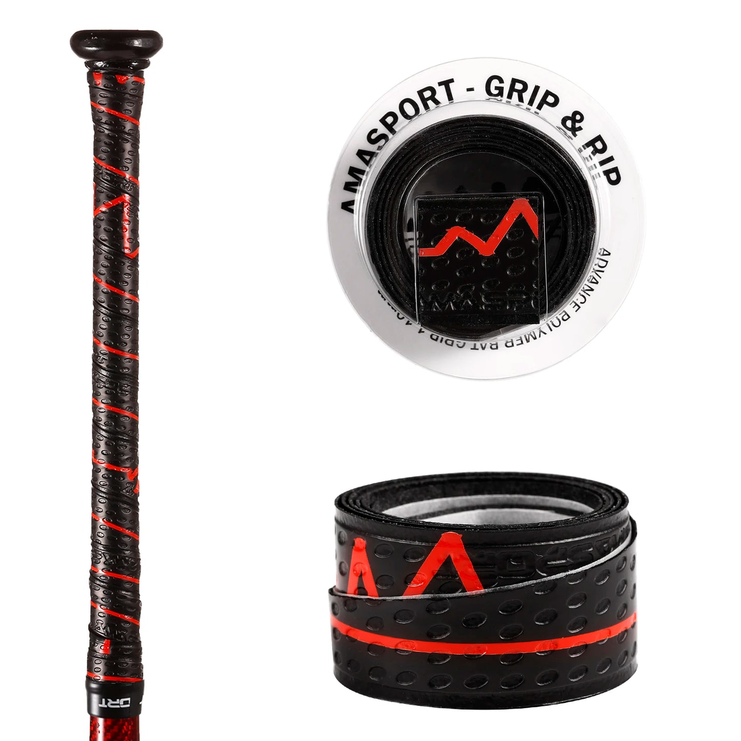 AMASPORT Anti-Slip Baseball Bat Grip Tapes Sweatband for Softball Bat Camouflage Stripes